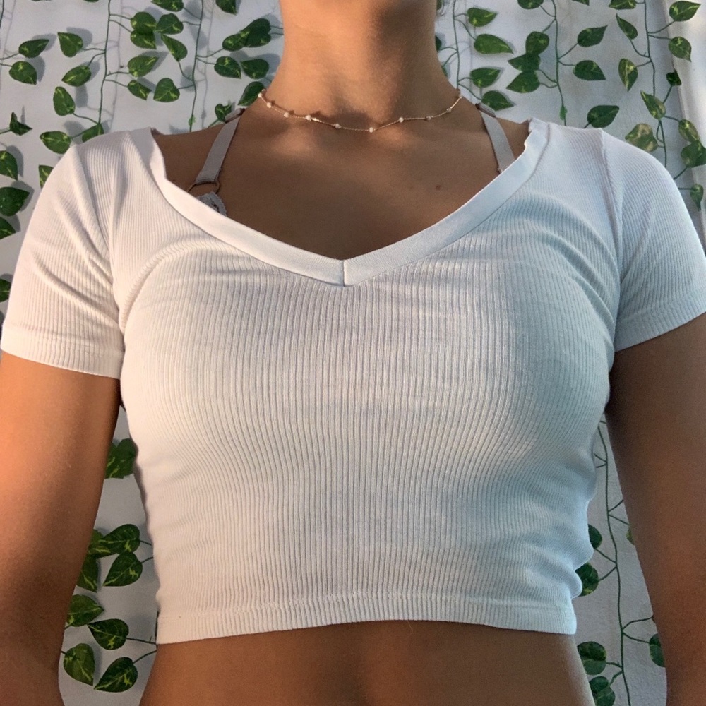 H&M white crop top